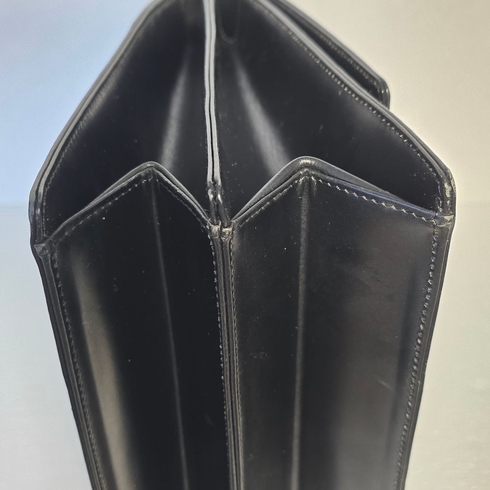 Givenchy Black Calfskin Leather Gold Logo Magnetic Snap Closure Top Handle Bag - Picture 11 of 12